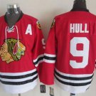 men's Ice Hockey Activewear Blackhawks Uniform #9 Bobby Hull Jerseys Vintage Red Throwback Shirt