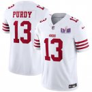 men's & kids Football SF 49ers Uniform #13 Brock Purdy Jerseys White 2024 Super Bowl LVIII Shirt