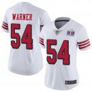 women's Football SF 49ers Uniform #54 Fred Warner Jerseys White 2024 Super Bowl LVIII lady Shirt