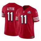 men's & kids Football SF 49ers Uniform #11 Brandon Aiyuk Jerseys Red 2024 Super Bowl LVIII Shirt