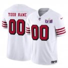 mens & kids Football San Francisco 49ers Uniform #00 Custom Jersey White 2024 Super Bowl LVIII Shirt