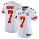 women's Football KC Chiefs Uniform #7 Harrison Butker Jerseys White 2024 Super Bowl LVIII lady Shirt