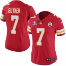 women's Football KC Chiefs Uniform #7 Harrison Butker Jerseys Red 2024 Super Bowl LVIII lady Shirt