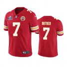 men's & kids Football KC Chiefs Uniform #7 Harrison Butker Jerseys Red 2024 Super Bowl LVIII Shirt