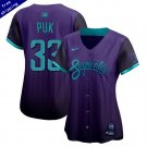 women's Arizona Diamondbacks 33 A.J. Puk Jersey 2025 City Connect Purple Baseball