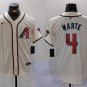 men's & youth Arizona Diamondbacks 4 Ketel Marte Jersey 2024 Cream Home Player Game Baseball