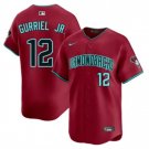 men's & youth Arizona Diamondbacks 12 Lourdes Gurriel Jr. Jersey Crimson Alternate Game Baseball