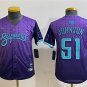 men's & youth Arizona Diamondbacks 51 Randy Johnson Jersey 2025 City Connect Purple Game Baseball