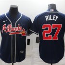 men's & youth Atlanta Braves 27 Austin Riley Jersey Navy Alternate Limited Player Game Baseball