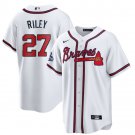 men's & youth Atlanta Braves 27 Austin Riley Jersey 2021 White World Series Champions Game Baseball