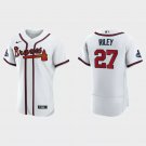 men's & youth Atlanta Braves 27 Austin Riley Jersey 2021 White World Series Champions Elite Baseball