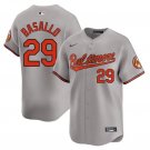 men's & youth Baltimore Orioles 29 Samuel Basallo Jersey Gray Road Limited Player Game Baseball