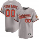 men's & youth Baltimore Orioles 00 Custom name number Jersey Gray Road Limited Player Baseball