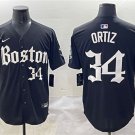 men's & youth Boston Red Sox 34 David Ortiz Jersey Black Gothic Limited Retired Player Baseball