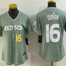 women's Boston Red Sox 16 Jarren Duran Jersey Green 2025 City Connect Limited Player Baseball