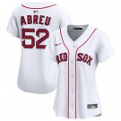 women's Boston Red Sox 52 Wilyer Abreu Jersey White Home Limited Player Game Baseball