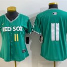 women's Boston Red Sox 11 Marcelo Mayer Jersey Green 2025 City Connect Limited Player Game Baseball