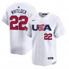 men's & youth USA team 22 Garrett Whitlock Jersey White 2023 World Classic Player Game Baseball