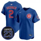 men's & youth Chicago Cubs 2 Nico Hoerner Jersey Royal Alternate 'Ryne Sandberg Tribute' Baseball