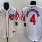 men's & youth Chicago Cubs 4 Pete Crow-Armstrong Jersey White 2025 Independence Day Baseball