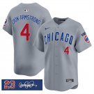 men's & youth Chicago Cubs 4 Pete Crow-Armstrong Jersey Gray Road 'Ryne Sandberg Tribute' Baseball