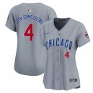 women's Chicago Cubs 4 Pete Crow-Armstrong Jersey Gray Road Limited Player Game Baseball