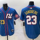 men's & youth Chicago Cubs 23 Ryne Sandberg Jersey Blue 2025 All-Star Game Limited Retired Baseball