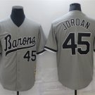 men's & youth Chicago White Sox 45 Michael Jordan Jersey Barons Throwback Gray Retired Baseball