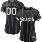 women's Chicago White Sox 00 Custom name number Jersey Black City Connect Limited Player Baseball
