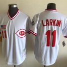 men's & youth Cincinnati Reds 11 Barry Larkin Jersey 1990 Throwback White Limited Player Baseball