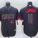 men's & youth Cincinnati Reds 11 Barry Larkin Jersey Black City Connect Limited Retired Baseball