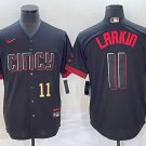men's & youth Cincinnati Reds 11 Barry Larkin Jersey Black City Connect Limited Retired Baseball