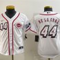 men's & youth Cincinnati Reds 44 Elly De La Cruz Jersey White 2025 Speedway Classic Limited Baseball