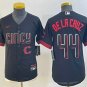 men's & youth Cincinnati Reds 44 Elly De La Cruz Jersey Black 2023 City Connect Elite Baseball