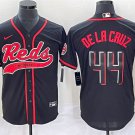 men's & youth Cincinnati Reds 44 Elly De La Cruz Jersey Black Cool Base Limited Player Game Baseball