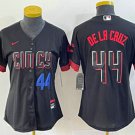 women's Cincinnati Reds 44 Elly De La Cruz Jersey Black 2023 City Connect Limited Player Baseball