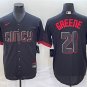men's & youth Cincinnati Reds 21 Hunter Greene Jersey Black 2023 City Connect Limited Baseball