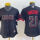 women's Cincinnati Reds 21 Hunter Greene Jersey Black 2023 City Connect Limited Player Baseball