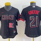 women's Cincinnati Reds 21 Hunter Greene Jersey Black 2023 City Connect Limited Player Baseball