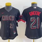 women's Cincinnati Reds 21 Hunter Greene Jersey Black 2023 City Connect Limited Player Baseball