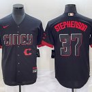 men's & youth Cincinnati Reds 37 Tyler Stephenson Jersey Black 2023 City Connect Limited Baseball