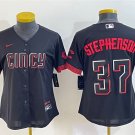 women's Cincinnati Reds 37 Tyler Stephenson Jersey Black 2023 City Connect Limited Player Baseball