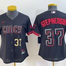 women's Cincinnati Reds 37 Tyler Stephenson Jersey Black 2023 City Connect Limited Player Baseball