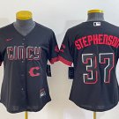 women's Cincinnati Reds 37 Tyler Stephenson Jersey Black 2023 City Connect Limited Player Baseball