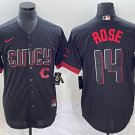 men's & youth Cincinnati Reds 14 Pete Rose Jersey Black 2023 City Connect Limited Player Baseball