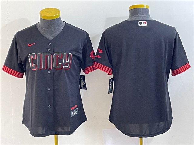 women's Cincinnati Reds Blank Jersey Black 2023 City Connect Limited Team Player Game Baseball