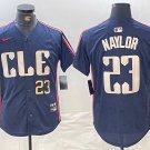 men's & youth Cleveland Guardians 23 Bo Naylor Jersey Navy 2024 City Connect Limited Player Baseball