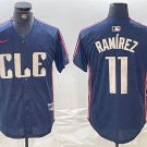 men's & youth Cleveland Guardians 11 Jose Ramirez Jersey Navy 2024 City Connect Limited Baseball