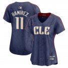 women's Cleveland Guardians 11 Jose Ramirez Jersey Navy 2024 City Connect Limited Player Baseball