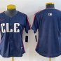 women's Cleveland Guardians Blank Jersey Navy 2024 City Connect Limited Team Player Baseball